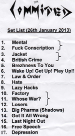 The Commited - The Sports Bar, Sittingbourne, Kent 26.1.13